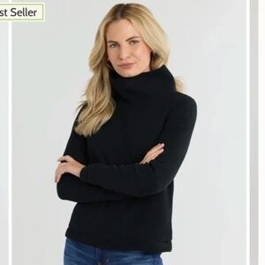 Dudley Stephens Black Park Slope Turtleneck Top XS